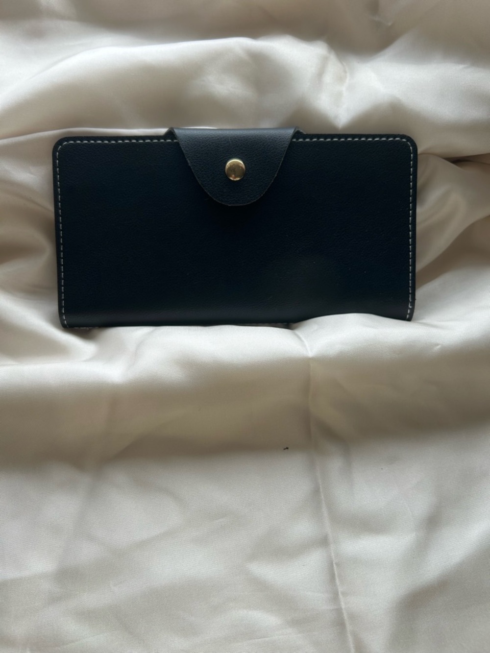 Black cash budget Wallet with Snap Closure